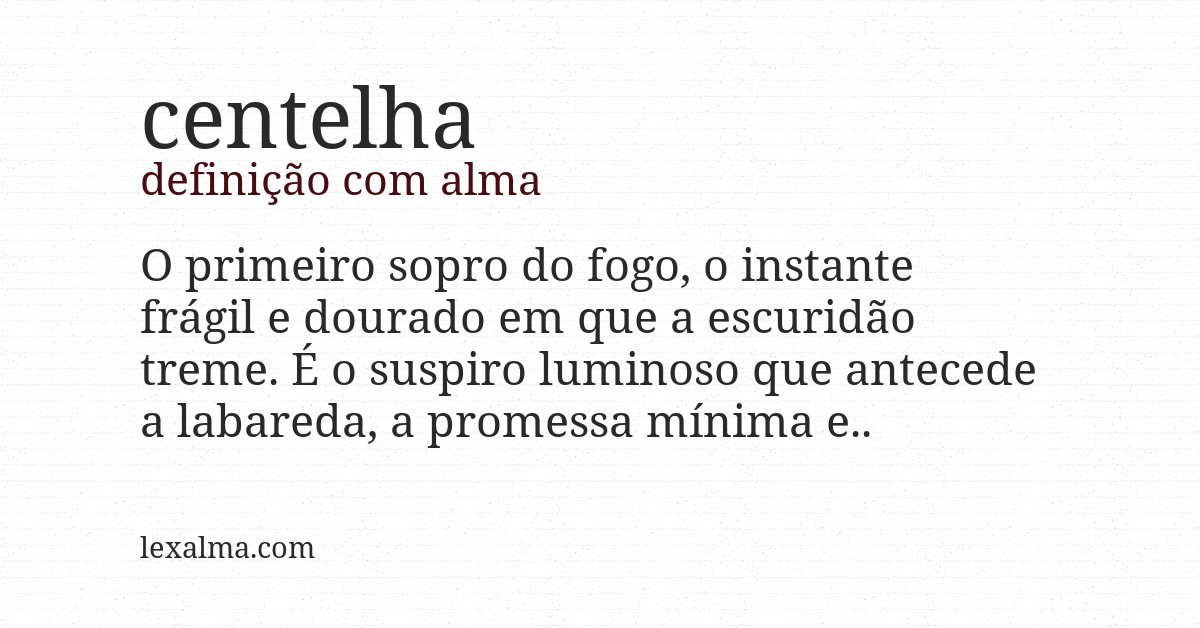 Definição com alma de centelha