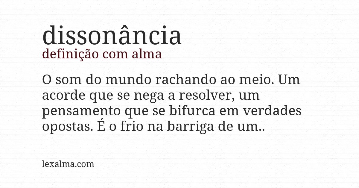 Definição com alma de dissonância