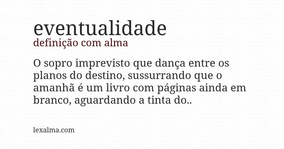 Definição com alma de eventualidade