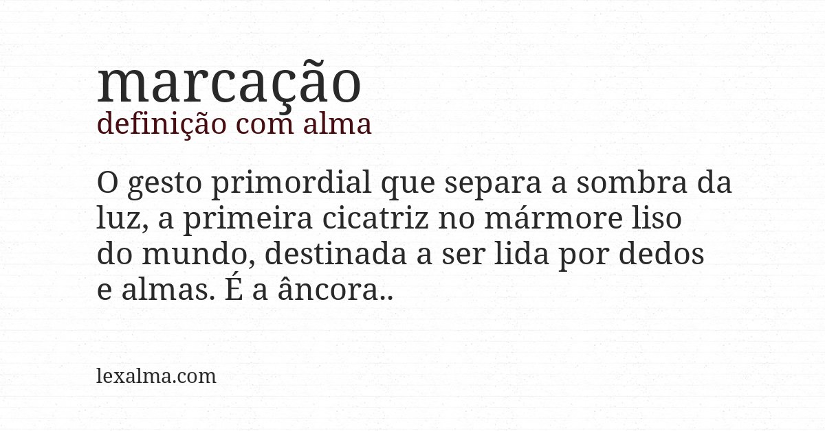 Definição com alma de marcação