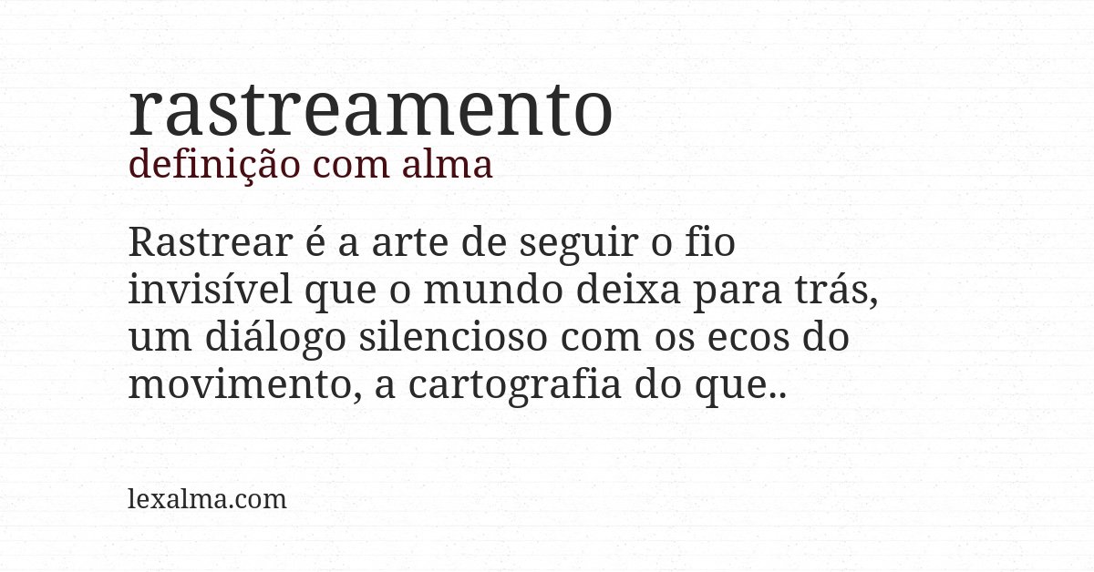 Definição com alma de rastreamento