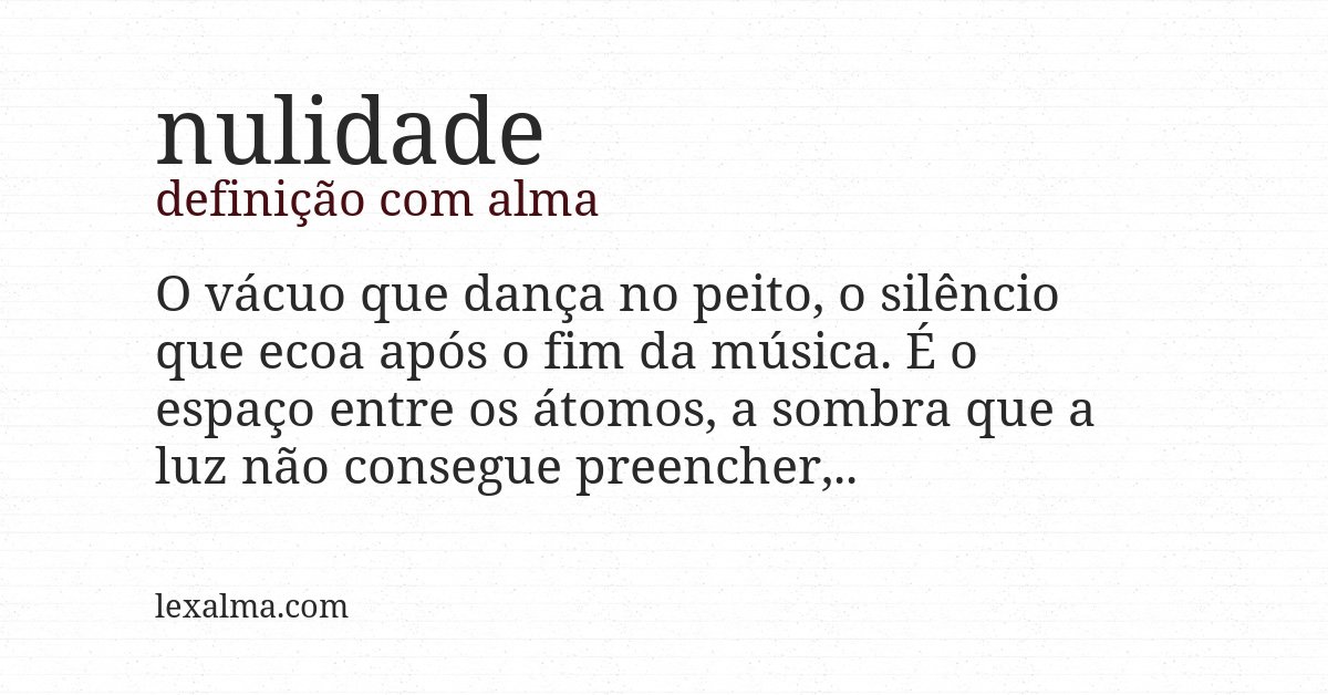 Definição com alma de nulidade
