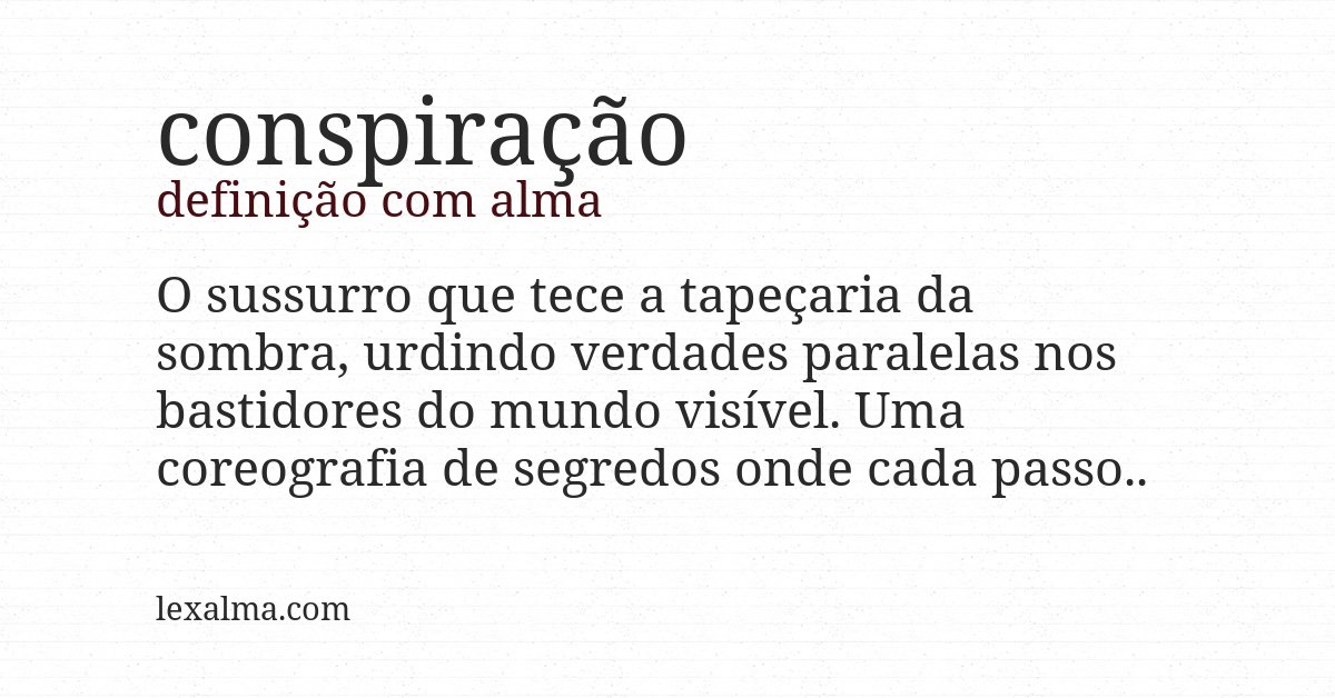 Definição com alma de conspiração