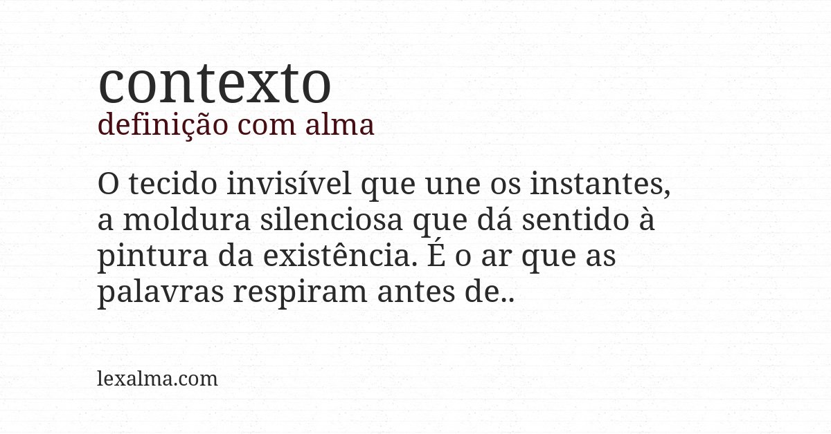 Definição com alma de contexto