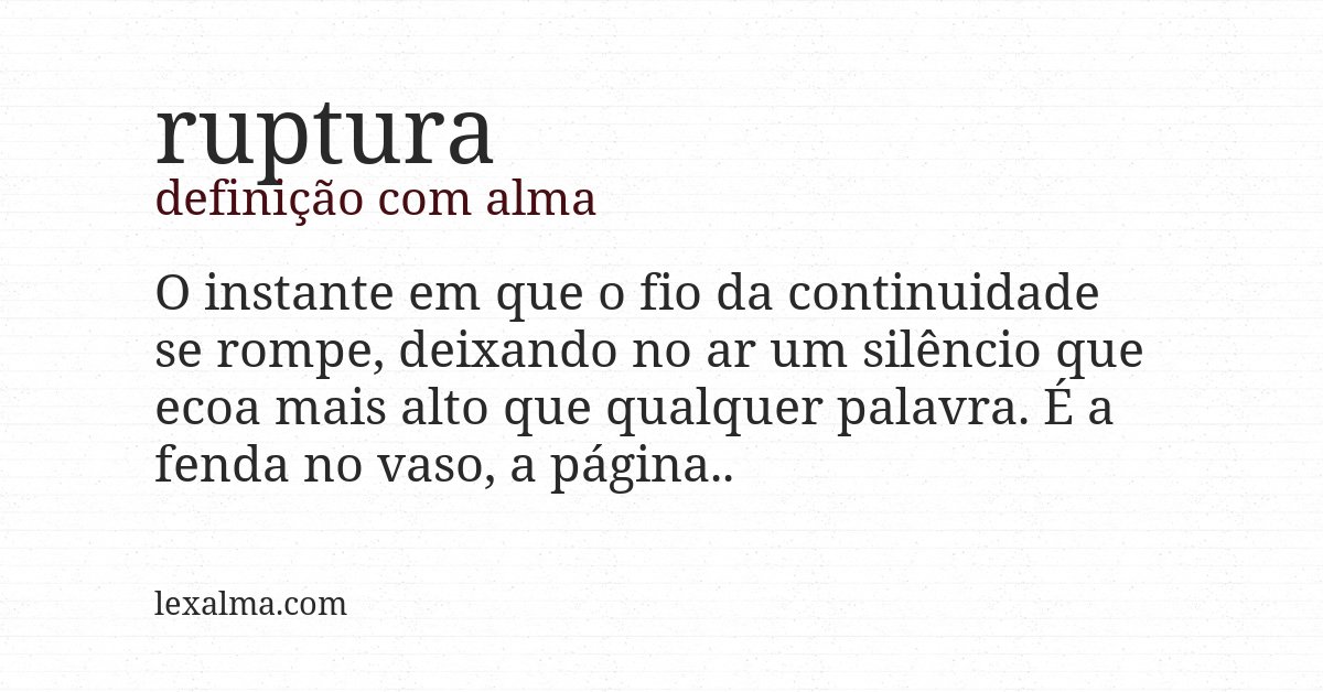 Definição com alma de ruptura