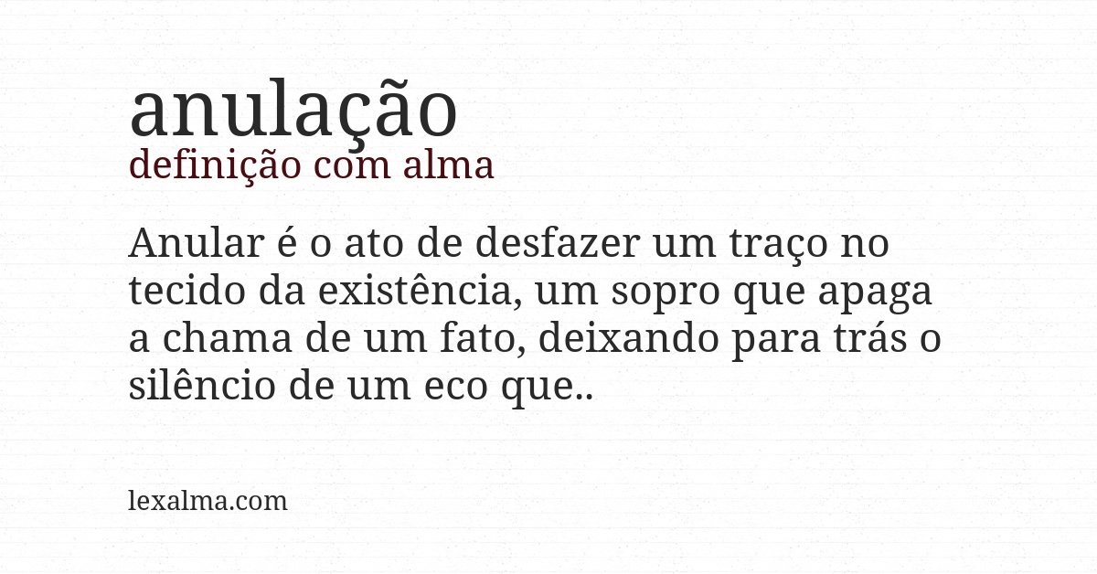 Definição com alma de anulação
