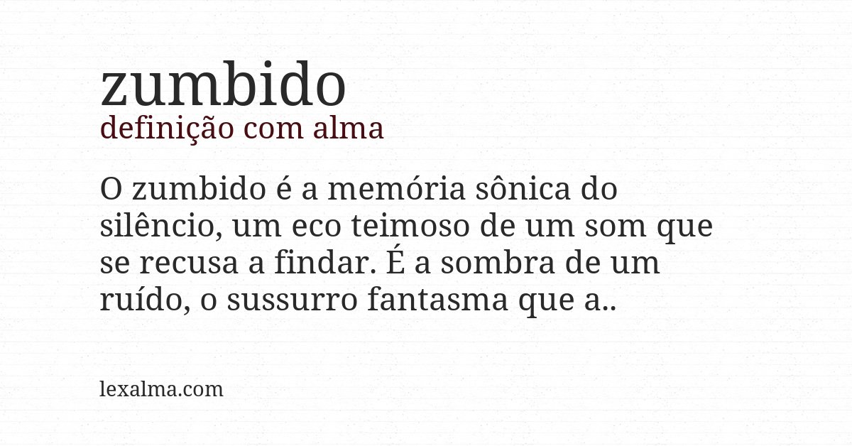 Definição com alma de zumbido
