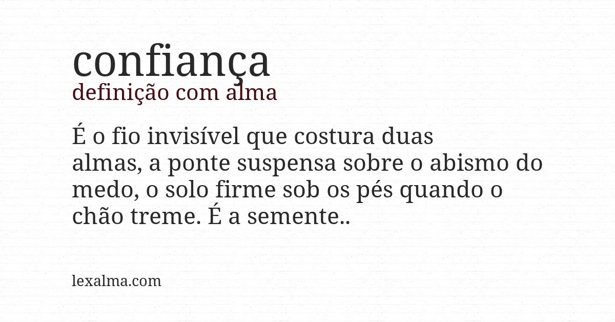 Definição com alma de confiança