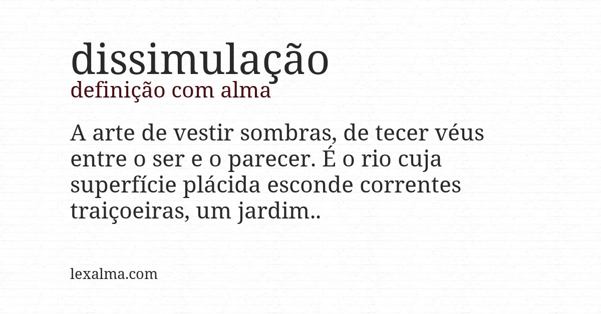 Definição com alma de dissimulação