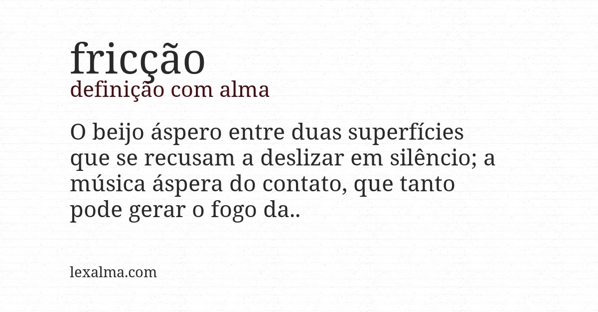 Definição com alma de fricção