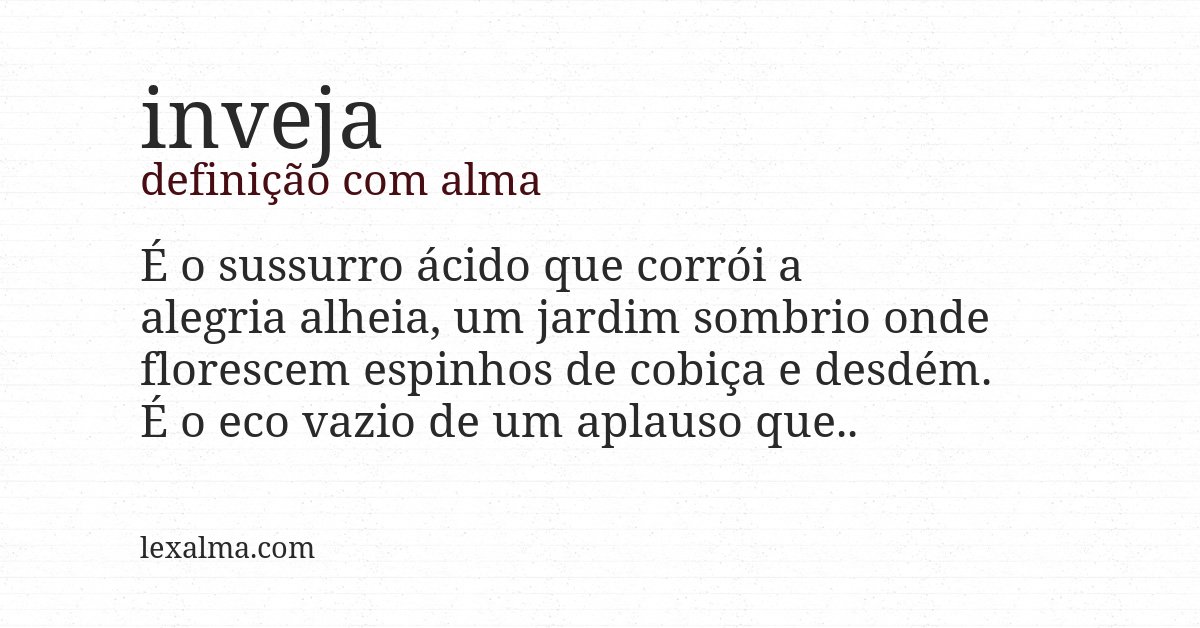Definição com alma de inveja