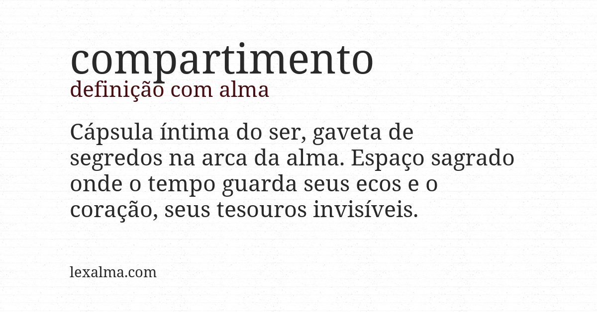 Definição com alma de compartimento