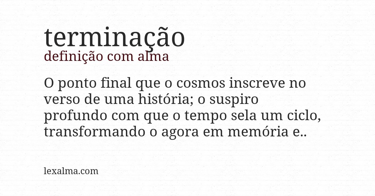 Definição com alma de terminação