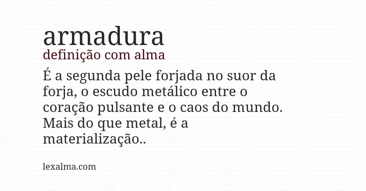 Definição com alma de armadura