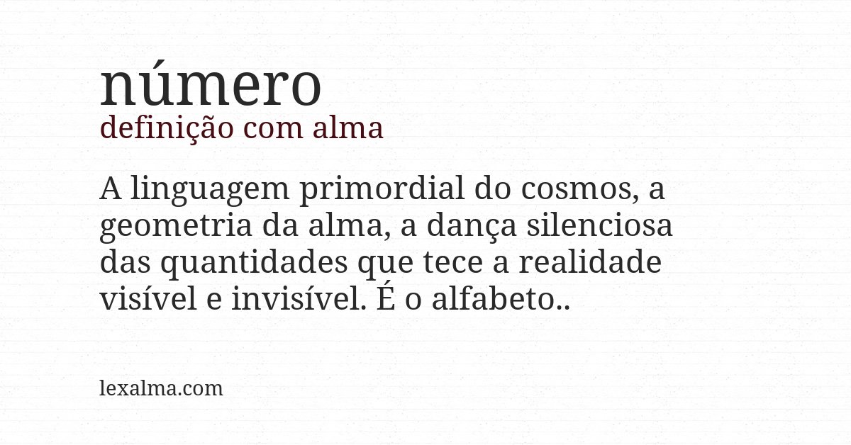 Definição com alma de número