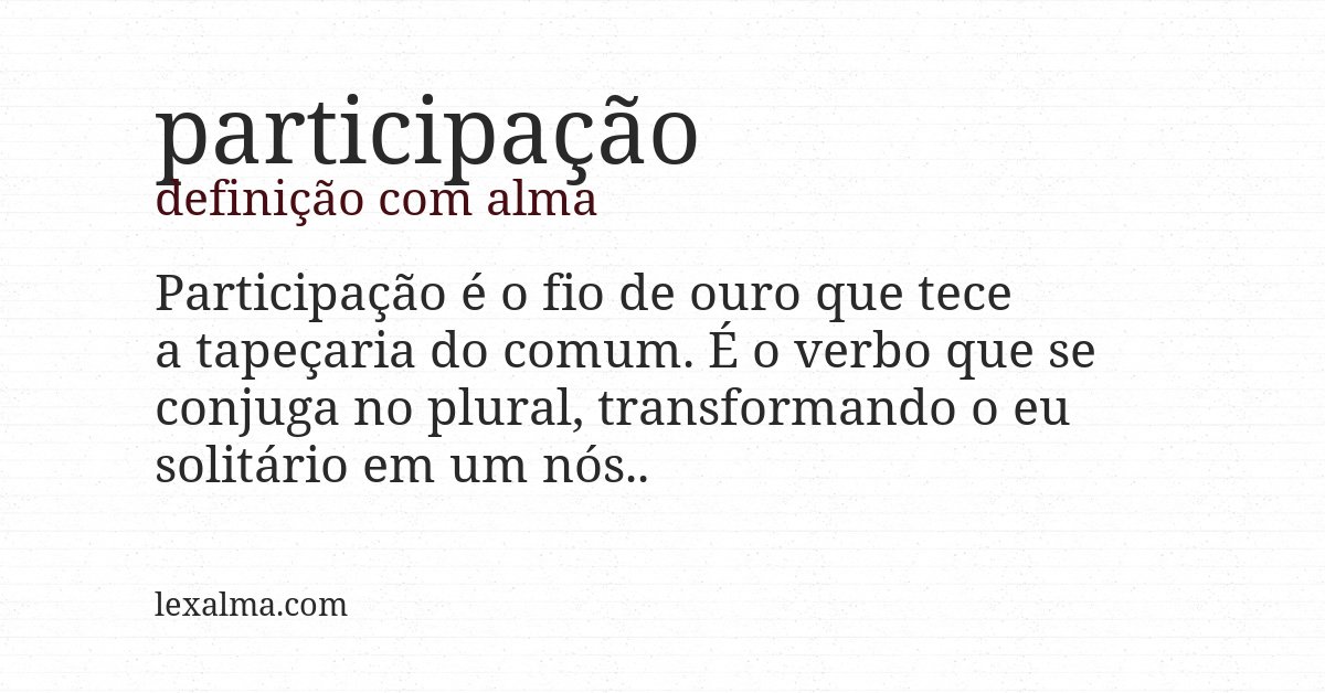 Definição com alma de participação