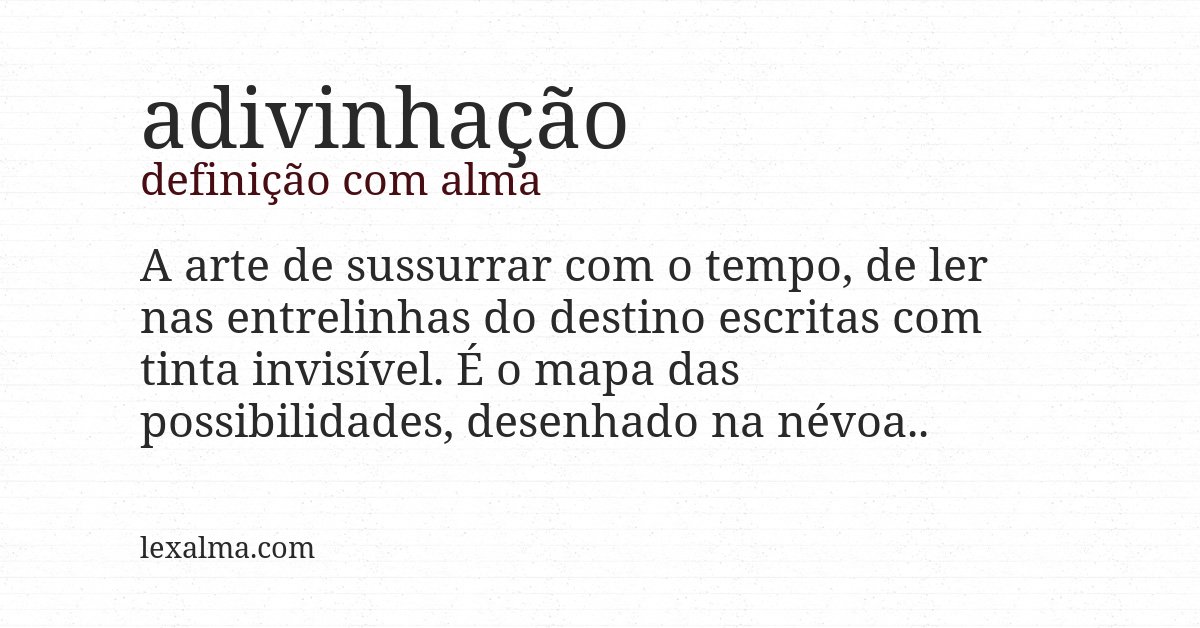 Definição com alma de adivinhação