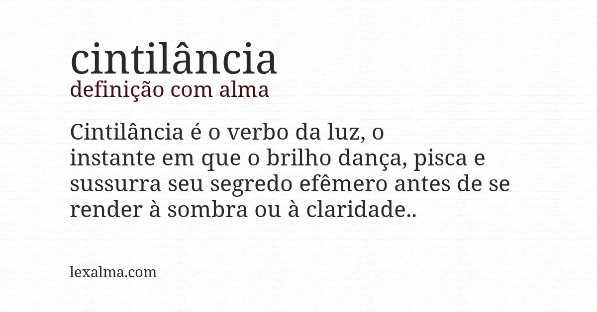 Definição com alma de cintilância