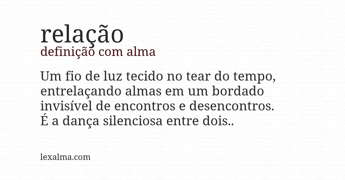 Definição com alma de relação