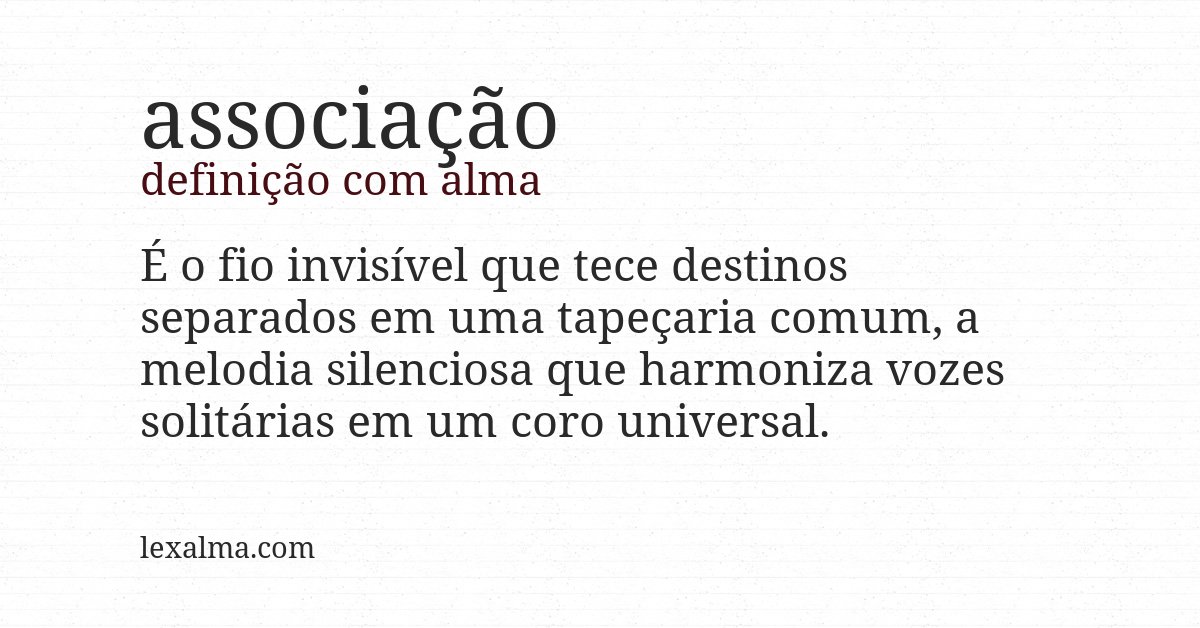 Definição com alma de associação