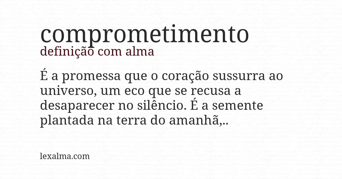 Definição com alma de comprometimento
