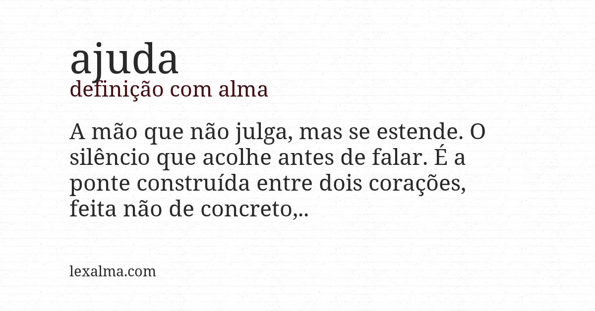 Definição com alma de ajuda