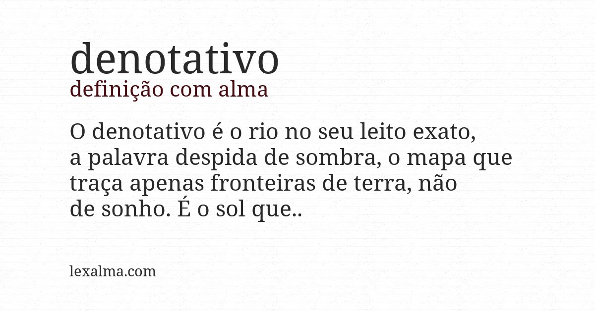 Definição com alma de denotativo