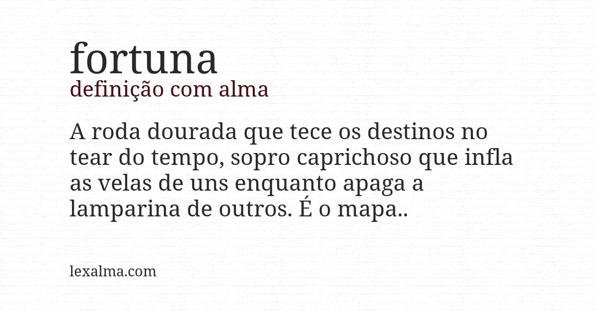 Definição com alma de fortuna