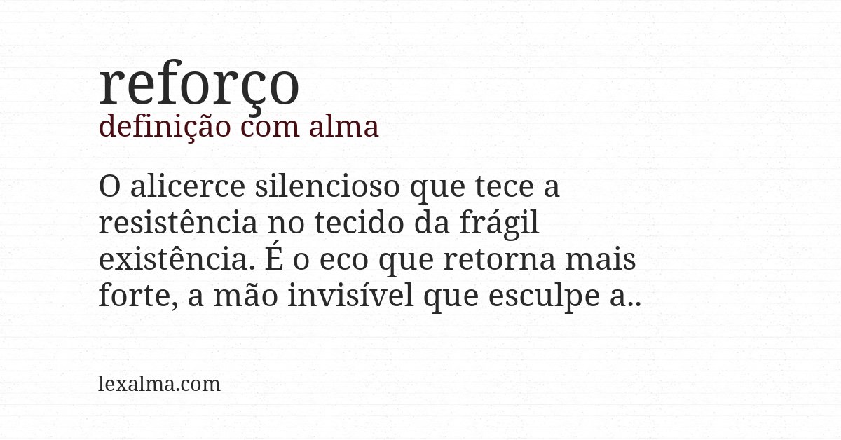 Definição com alma de reforço