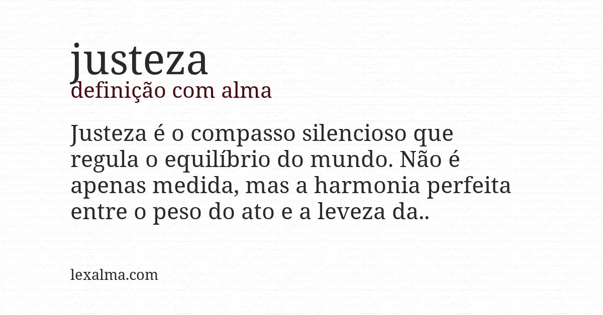 Definição com alma de justeza