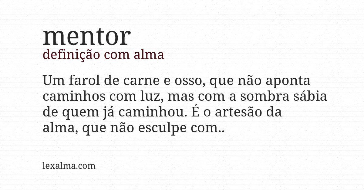 Definição com alma de mentor