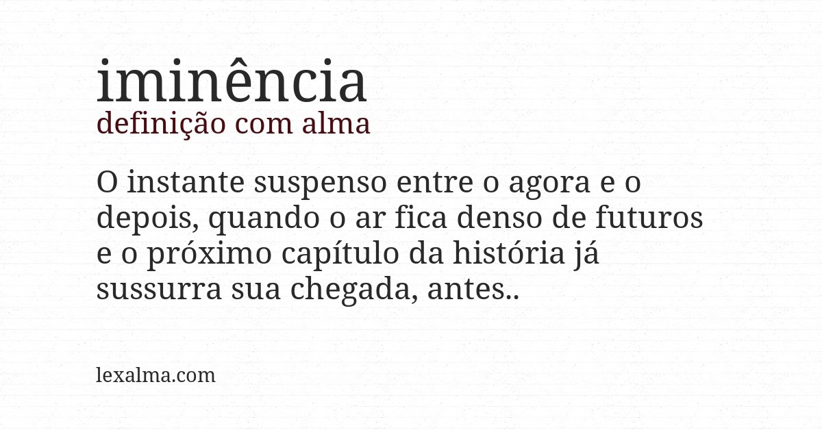 Definição com alma de iminência