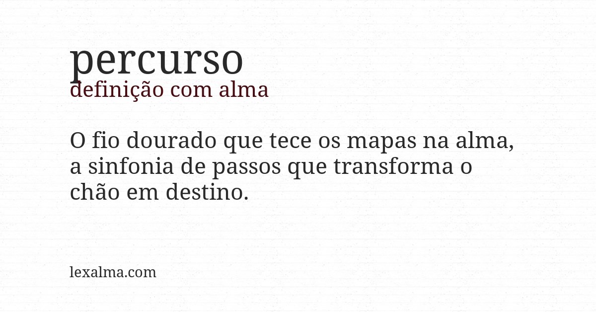 Definição com alma de percurso