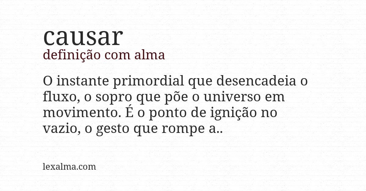 Definição com alma de causar
