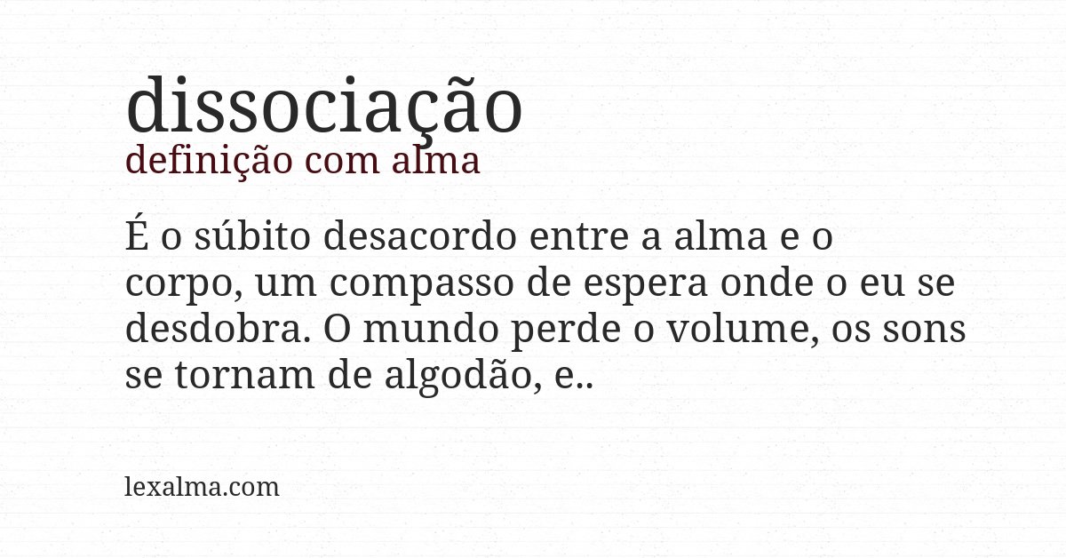 Definição com alma de dissociação