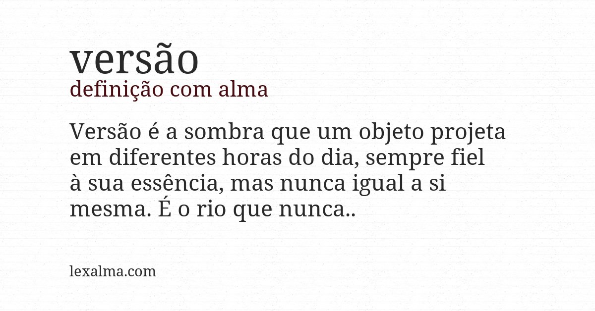 Definição com alma de versão