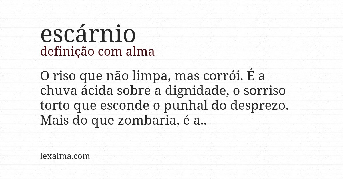 Definição com alma de escárnio