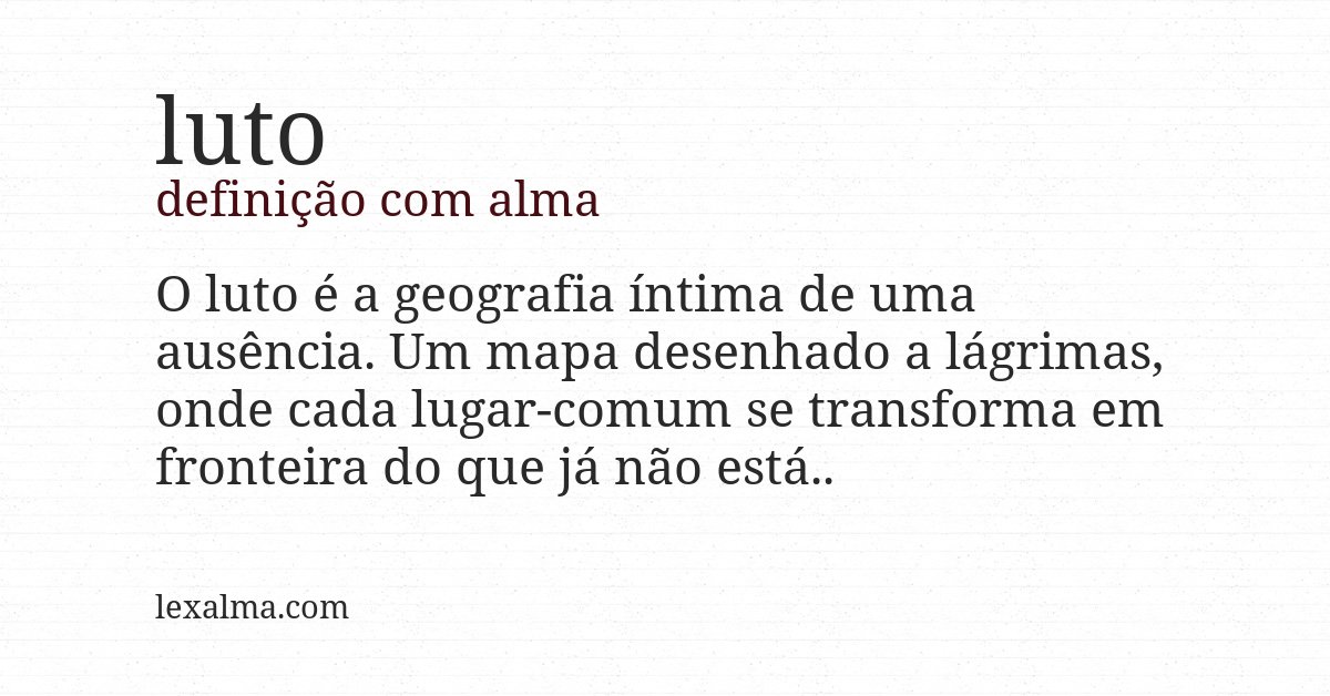 Definição com alma de luto