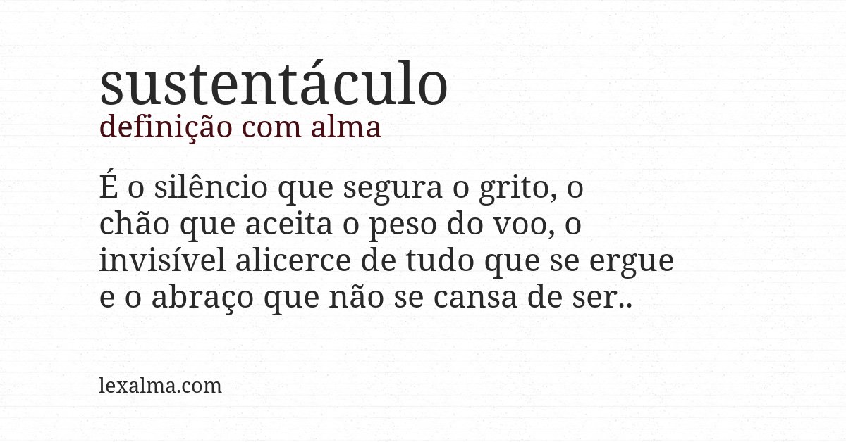 Definição com alma de sustentáculo