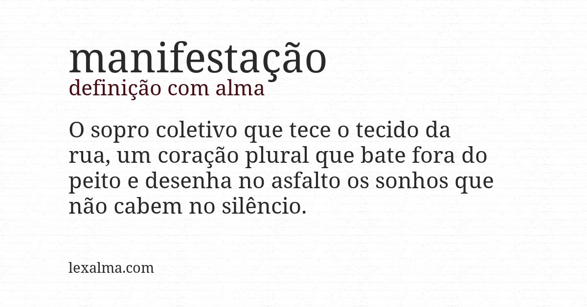 Definição com alma de manifestação