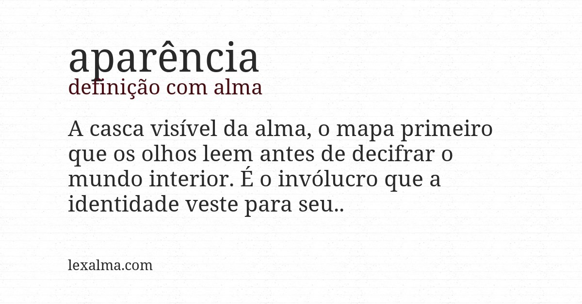 Definição com alma de aparência