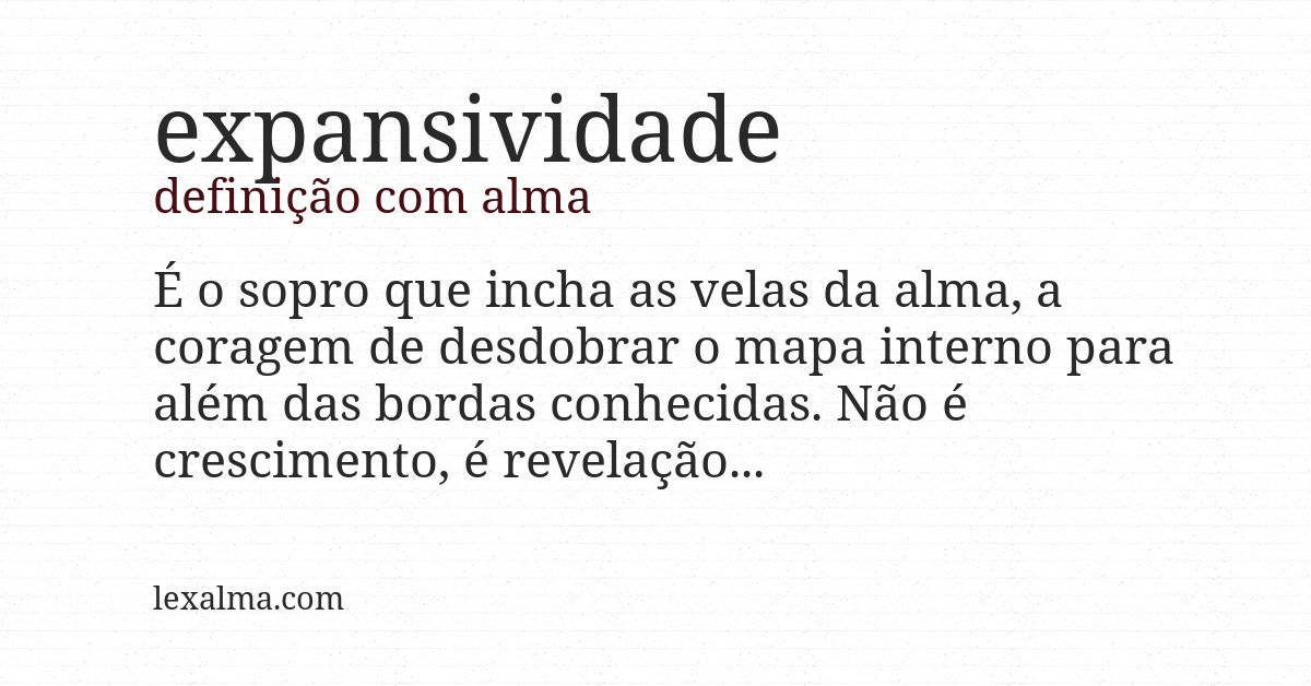 Definição com alma de expansividade