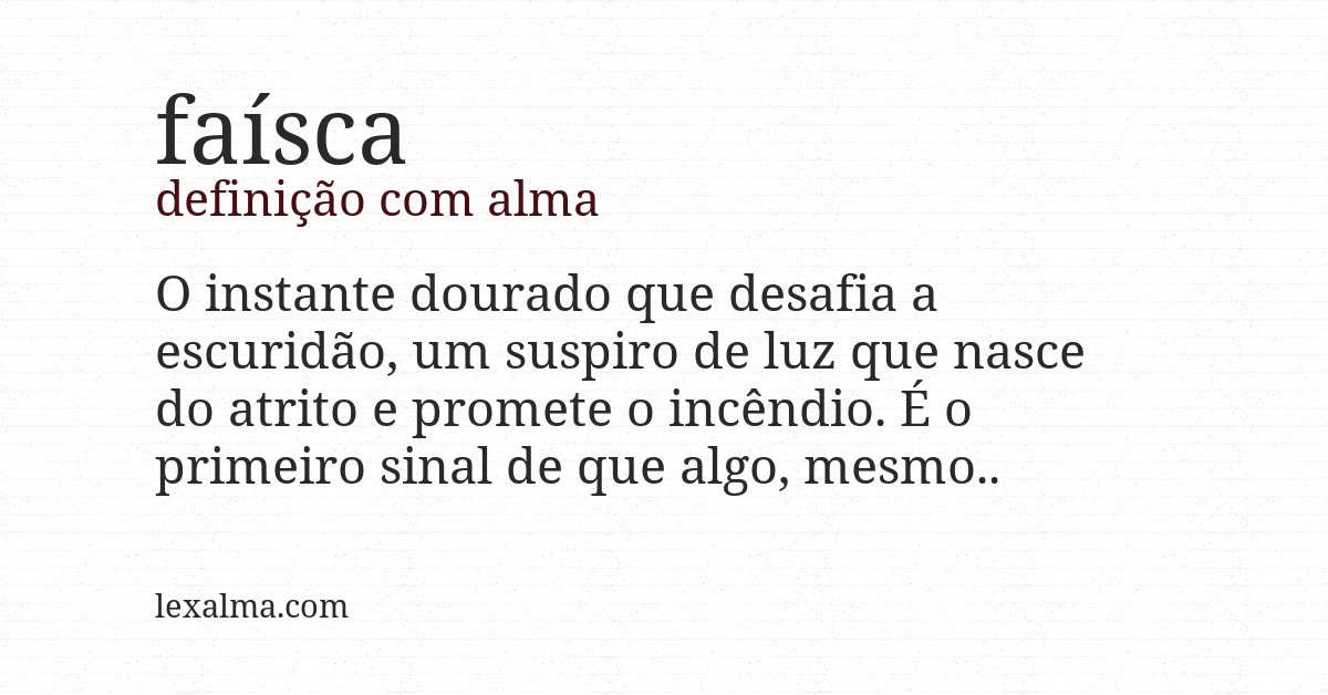 Definição com alma de faísca
