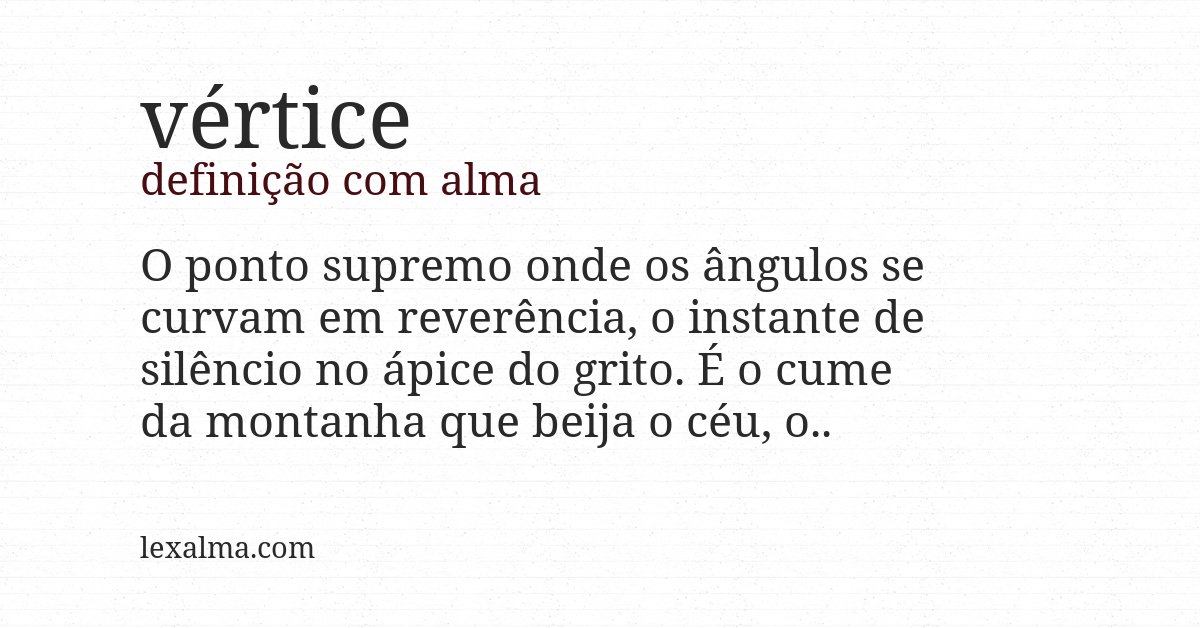 Definição com alma de vértice