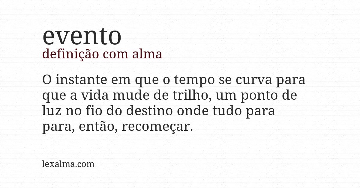 Definição com alma de evento