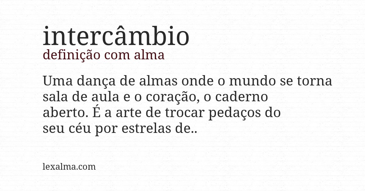 Definição com alma de intercâmbio