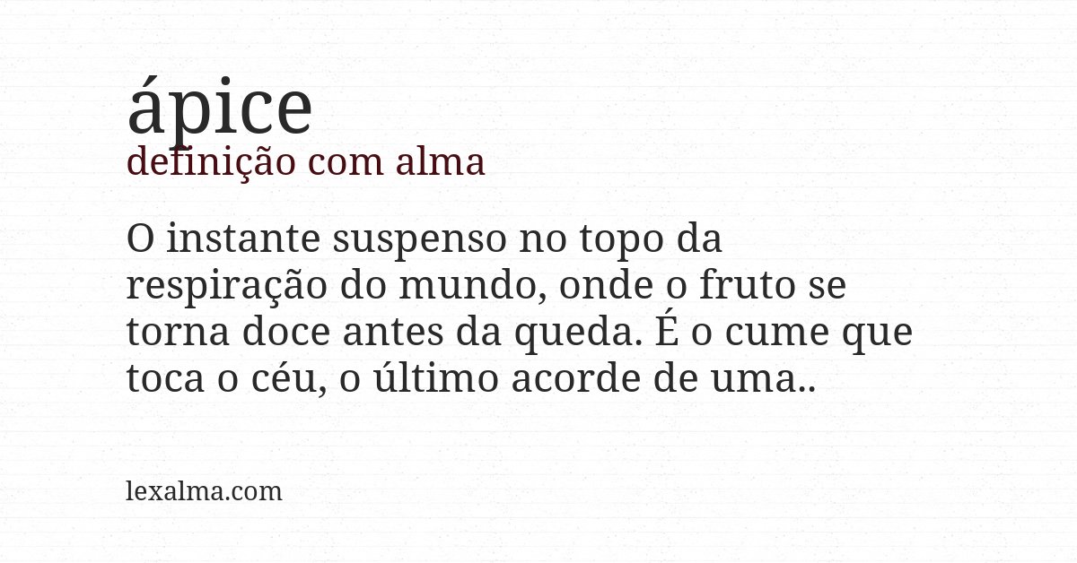 Definição com alma de ápice