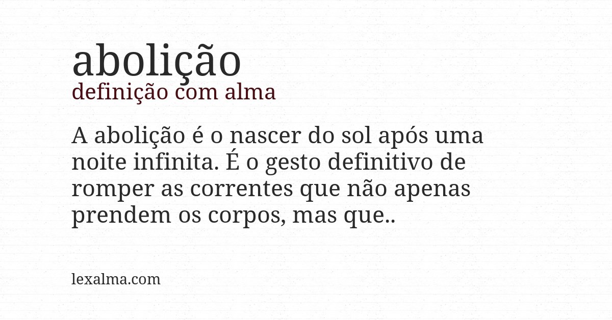 Definição com alma de abolição