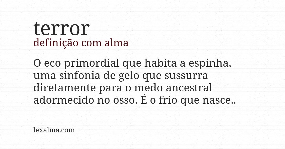 Definição com alma de terror