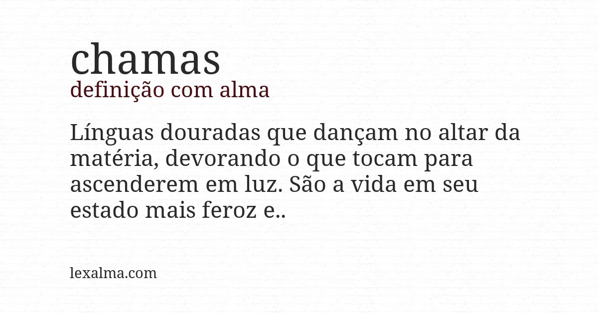 Definição com alma de chamas